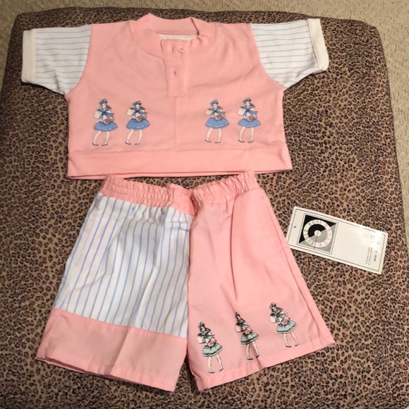 Bugle Boy toddler girl pink short set - Picture 3 of 16